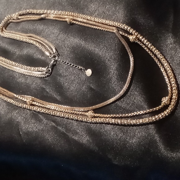 Alfani layered gold tone necklace. 30-32-34 inch long+3 - Picture 2 of 7